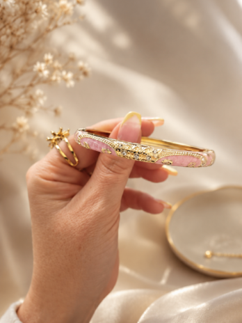 Bracelet Esmeralda  JONC coloré - Rose
