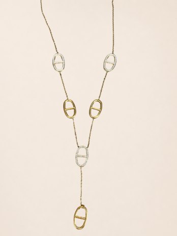 Collier ESRA maille marine en y
