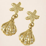 BOUCLE D'OREILLE CASSANDRE Étoile de Mer & Coquillage