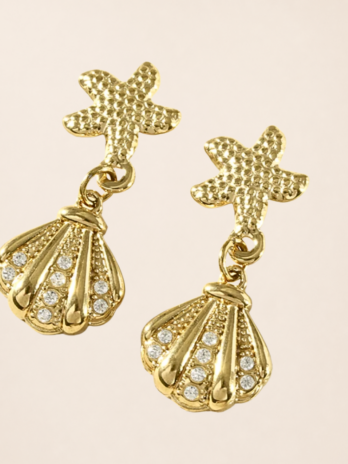 BOUCLE D’OREILLE CASSANDRE Étoile de Mer & Coquillage
