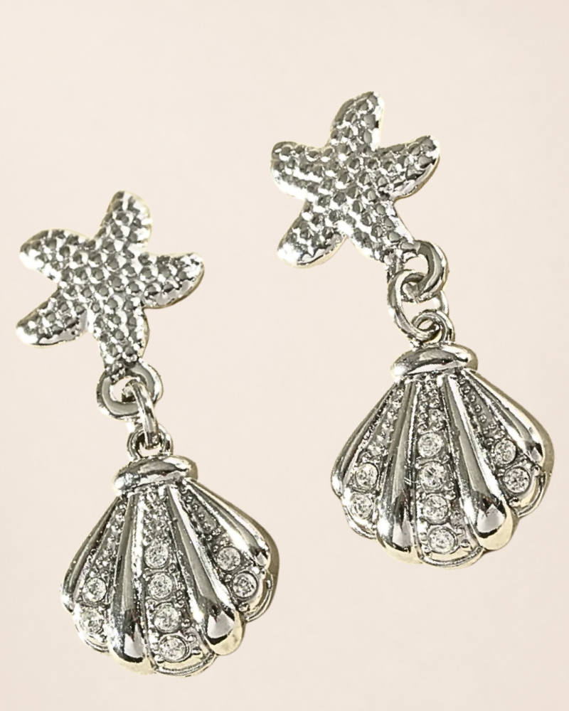 BOUCLE D'OREILLE CASSANDRE Étoile de Mer & Coquillage – Image 2