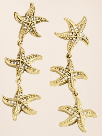 BOUCLE D’OREILLE PENDANTE Étoile de Mer
