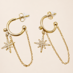 BOUCLE D'OREILLE PENDANTE Stellaire
