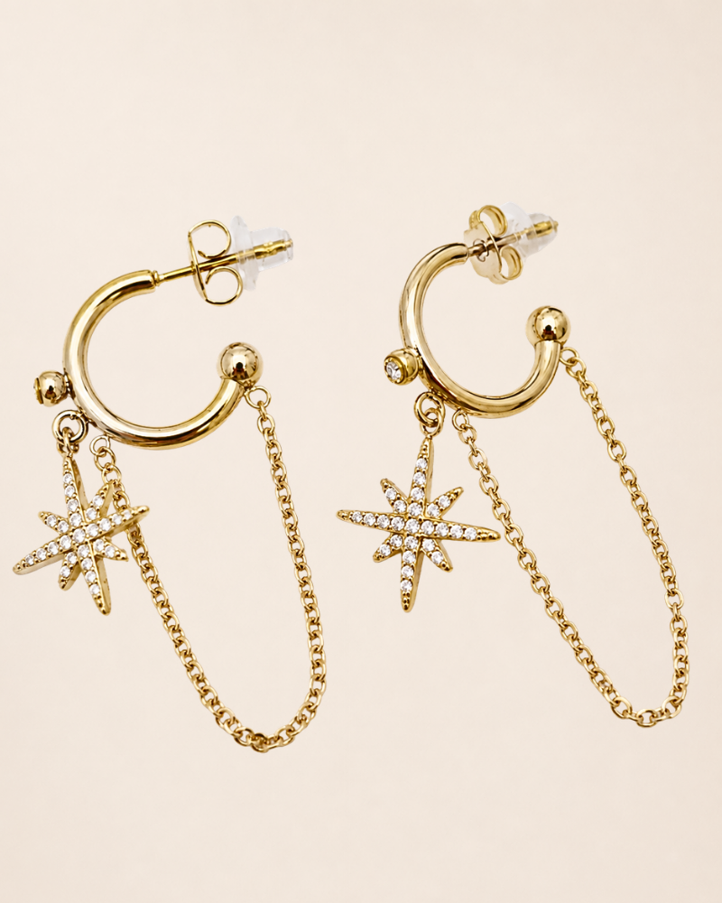 BOUCLE D'OREILLE PENDANTE Stellaire – Image 3