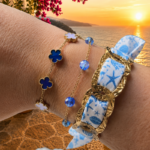 BRACELET FOULARD Écume étoile de mer et coquillage