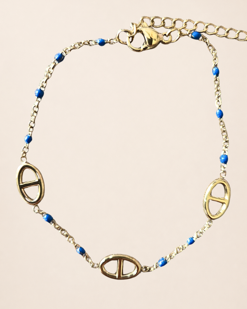 Bracelet JULIE petite perle Maille Marine – Image 6