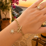 Bracelet  MEJHANE Double Chaîne Étoile Scintillante