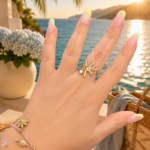 Bague Etoile de mer et ses perles