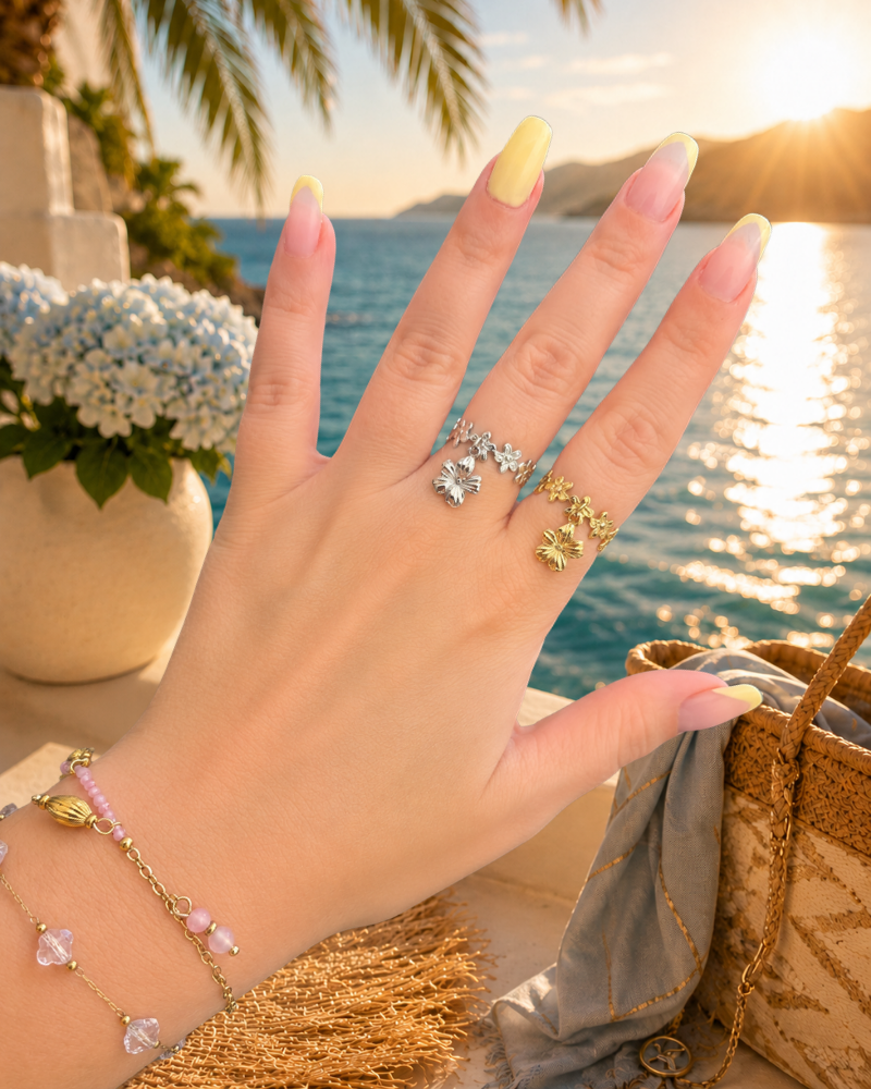 Bague ANAE fleur