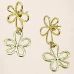 BOUCLE D'OREILLE ISA double fleurs