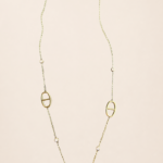 Collier MYLA collier maille marine avec strass