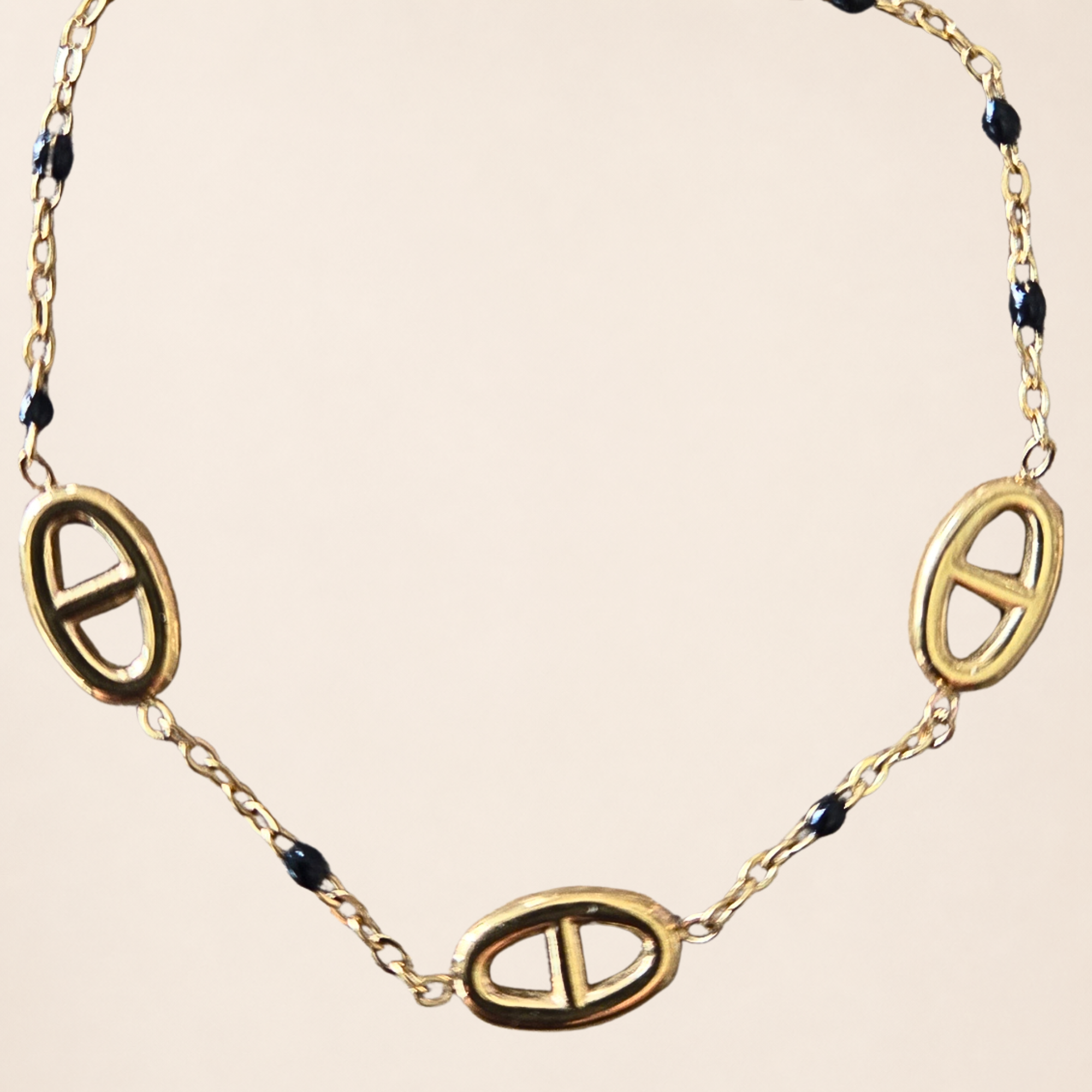 Bracelet JULIE petite perle Maille Marine – Image 4