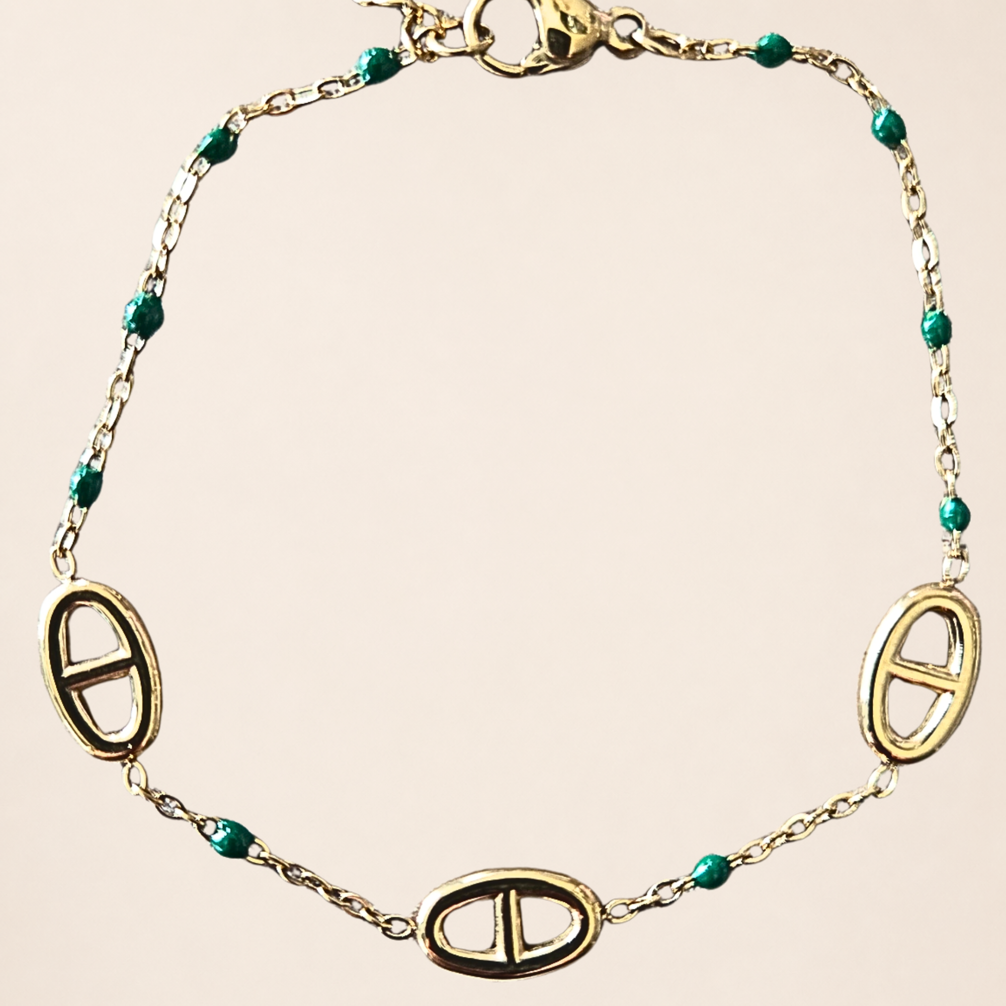 Bracelet JULIE petite perle Maille Marine – Image 3