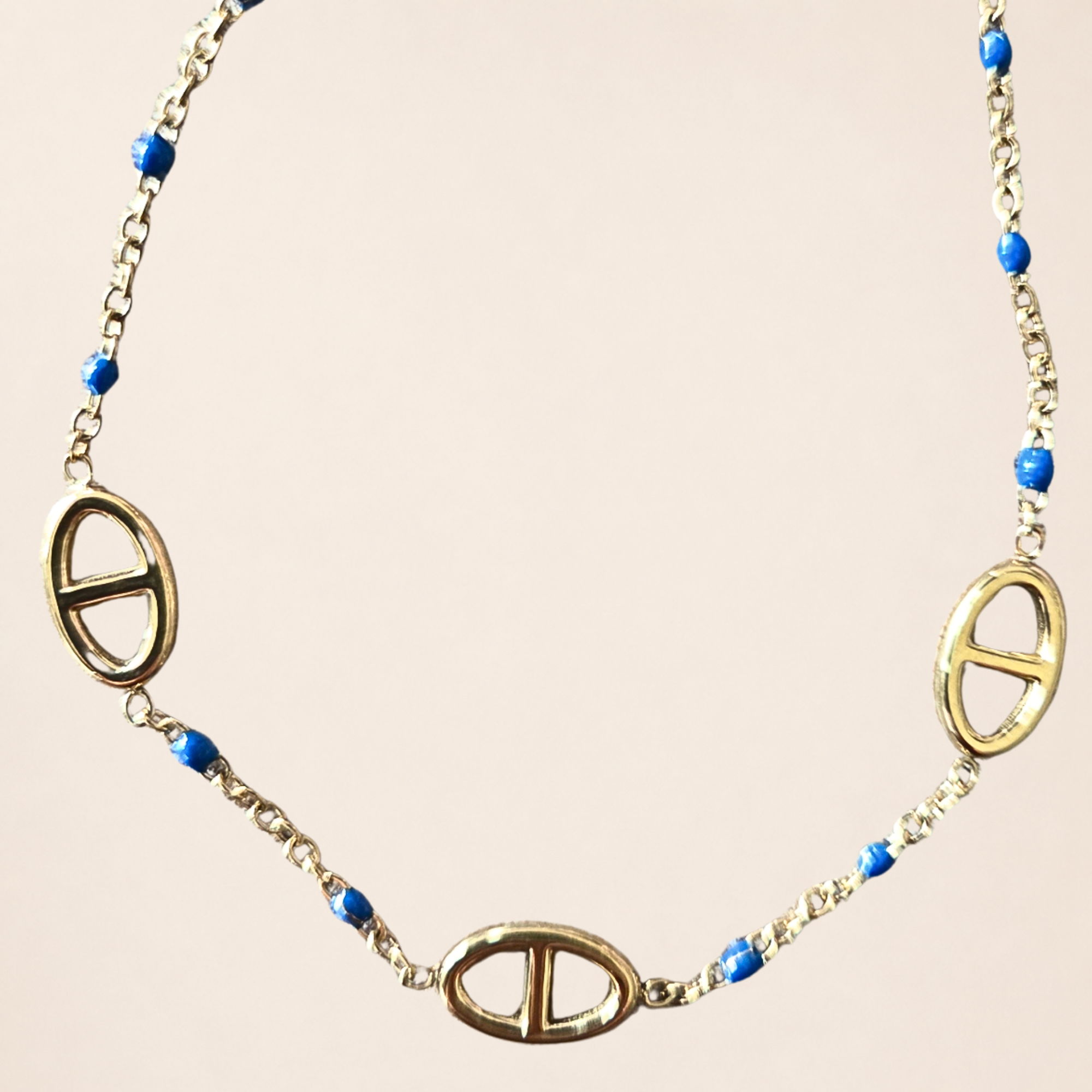 Bracelet JULIE petite perle Maille Marine – Image 2
