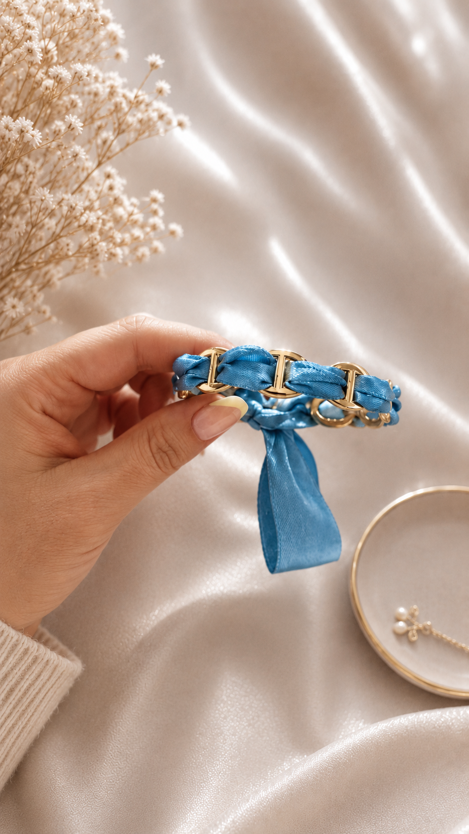 Bracelet JOY jonc avec foulard – Image 4