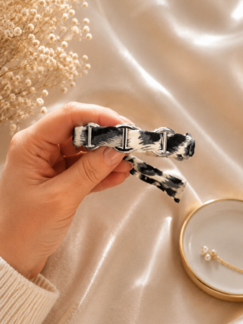 BRACELET Maille Marine FOULARD LEOPARD - Argent