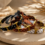 Bracelet JOY jonc avec foulard à Pois