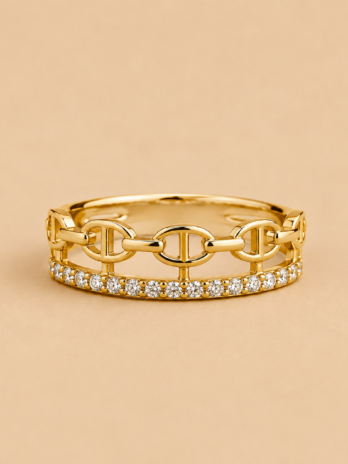 Bague Céline maille marine