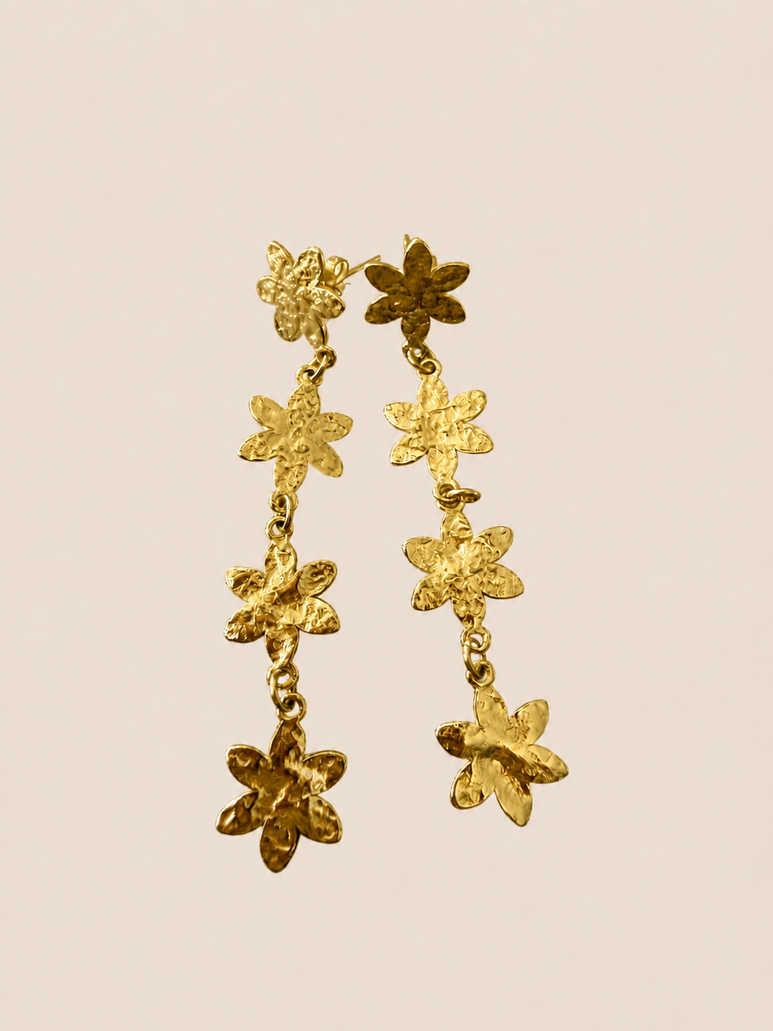 BOUCLE D'OREILLE PENDANTE FLEUR – Image 4