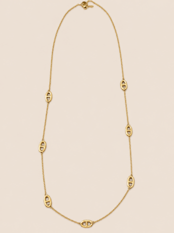 Collier Sautoir Elira petite Maille Marine