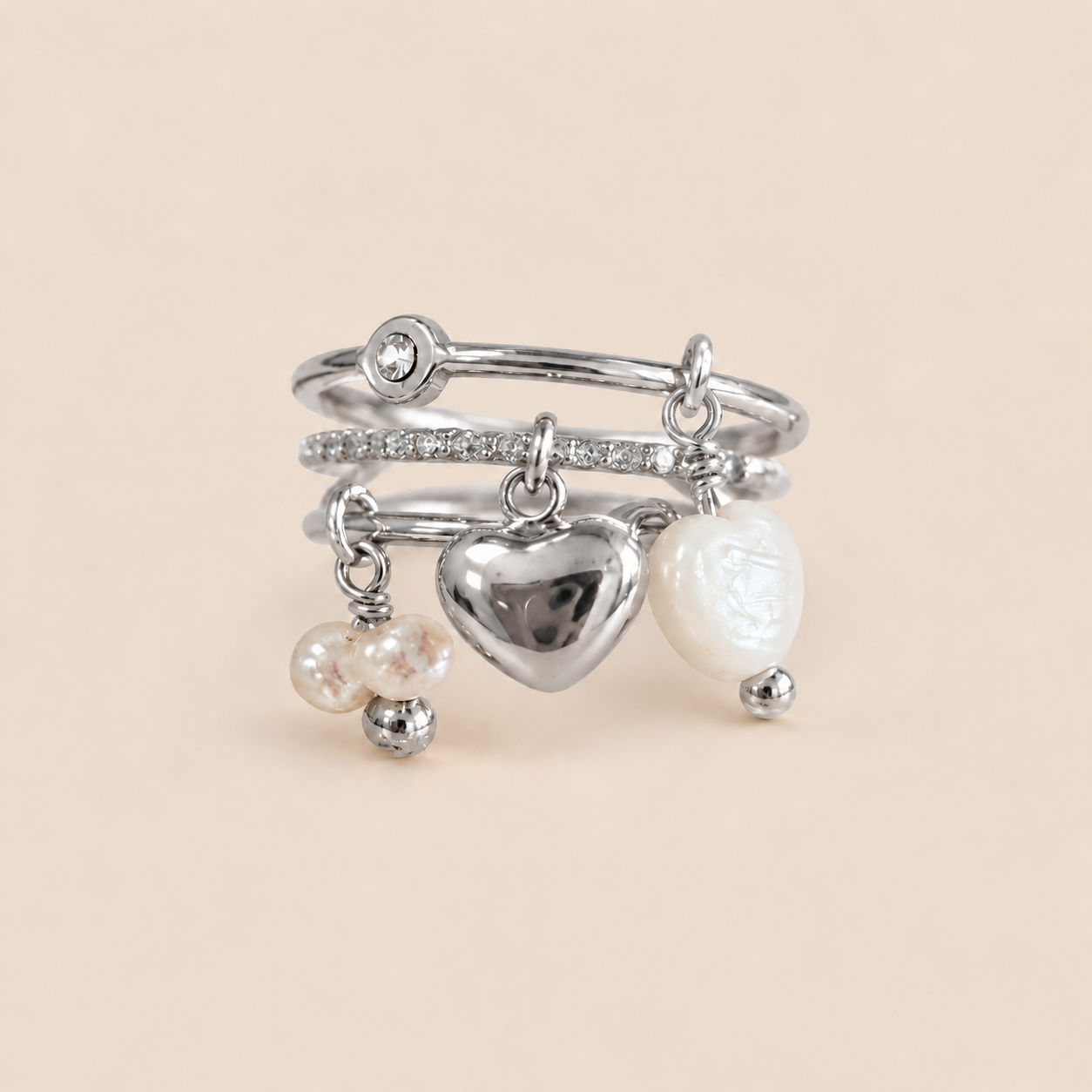 Bague breloque coeur – Image 2