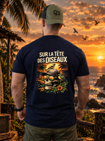 T-shirt humour –”SUR LA TETE DES OISEAUX”