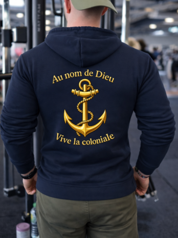 Sweat streetwear – “AU NOM DE DIEU, VIVE LA COLONIALE ! “