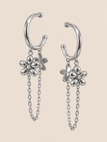 BOUCLE D’OREILLE FLORALE