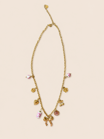 Collier Célia porcelaine rose