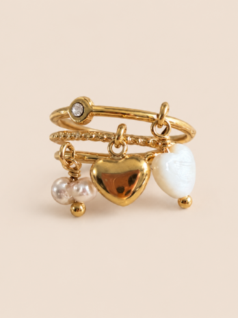 Bague breloque coeur
