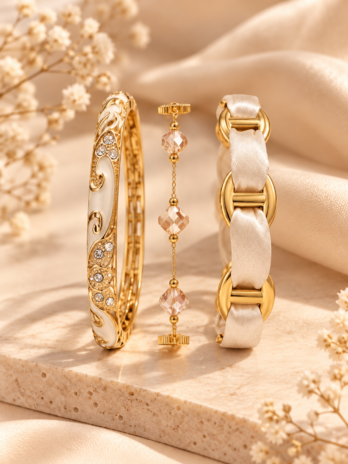 🤍 Composition Éclat Champagne – 3 bracelets, 10 € d’économie ✨