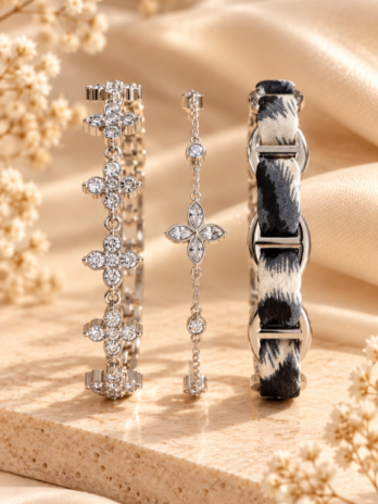 🖤 Composition Léopard Argenté – 3 bracelets, 10 € d’économie ✨
