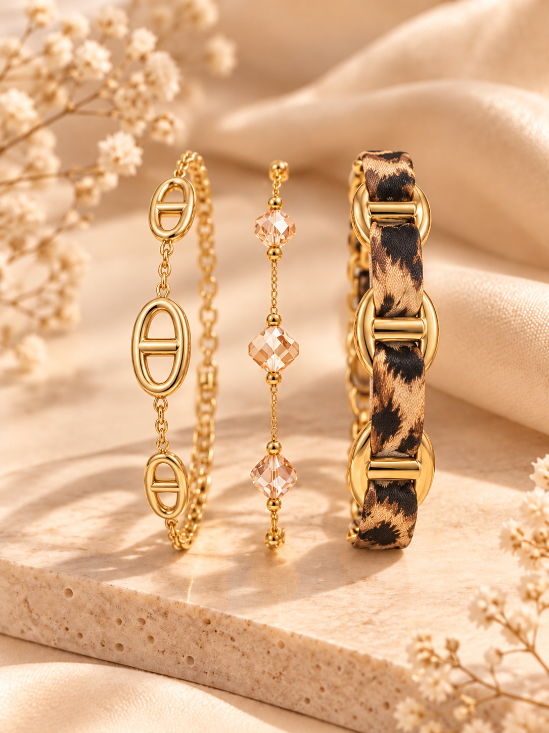 🤎 Composition Léopard Chic – 3 bracelets, 10 € d'économie ✨