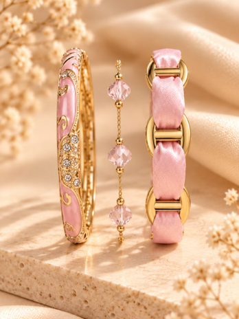 🌸 Composition Rose Poudré – 3 bracelets, 10 € d’économie ✨